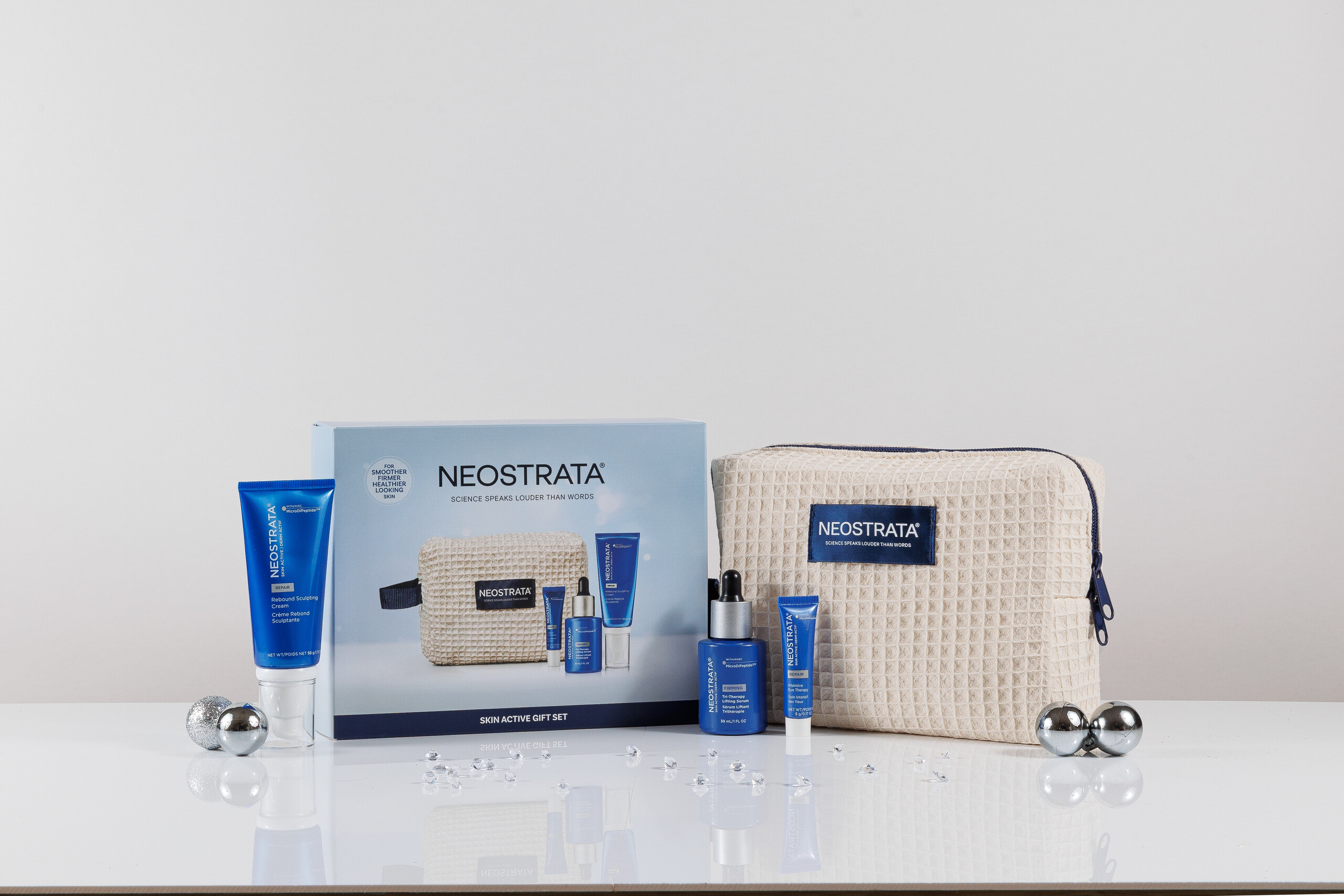 NEOSTRATA Skin Active Gift Set with included skincare products, cream beauty bag and gift box